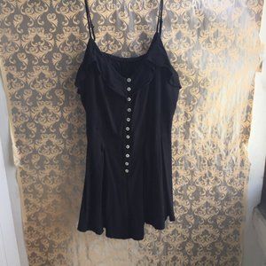 Forever 21 Black Button Front Romper - Size Large